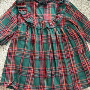 Plaid Ruffle Kids Shirt